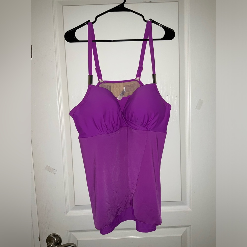 Cacique Women's Purple Swim Top